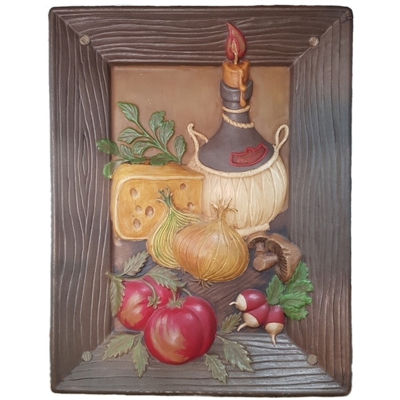 1970s Handpainted Pottery Art - Picture 1 of 12